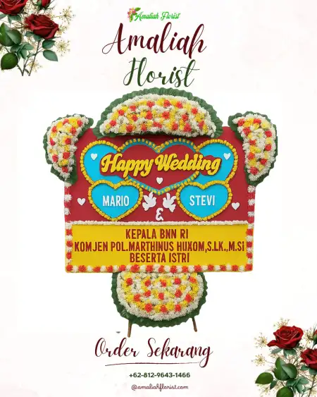 Papan Bunga Pernikahan Pandat